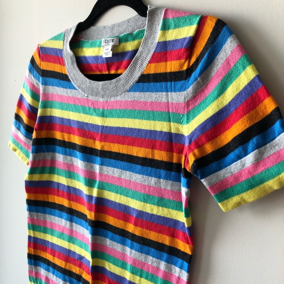 Multicolour knit scoop sweater tee - Picture 2 of 9